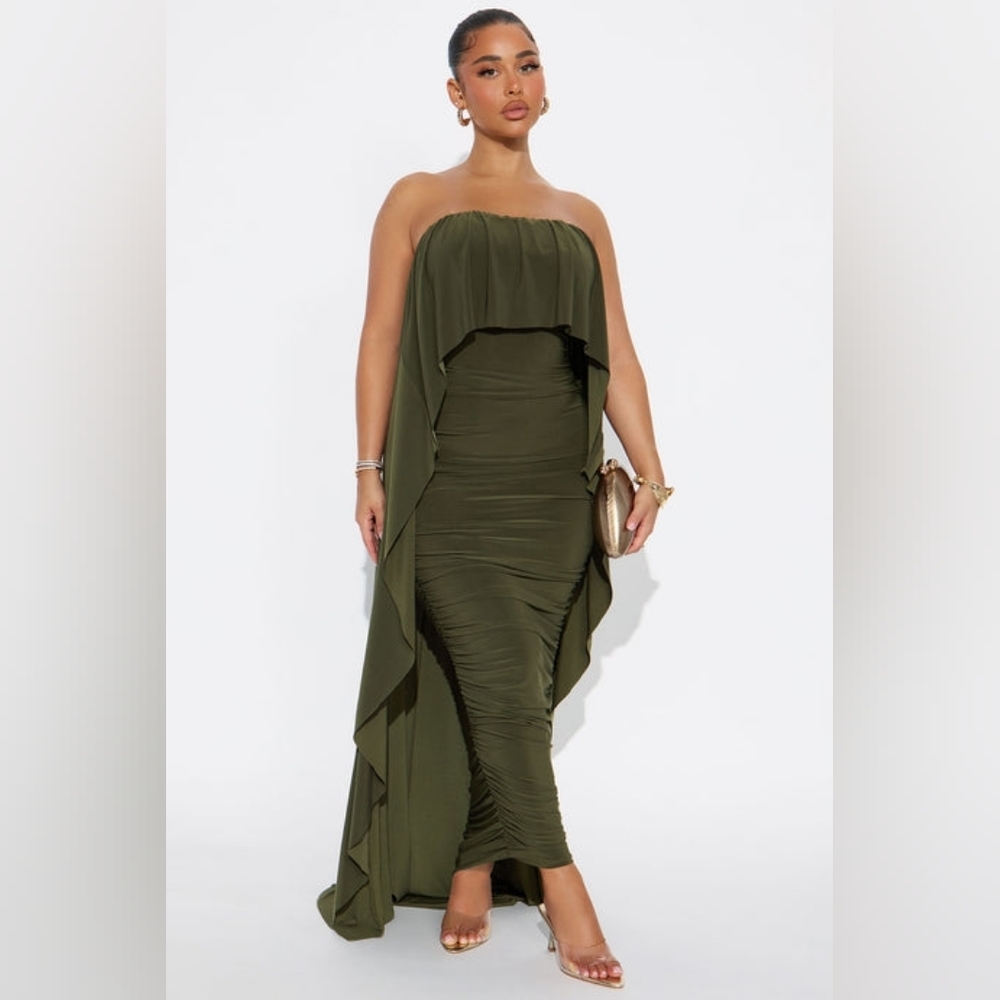 Fashion Nova Olive Maxi Dress